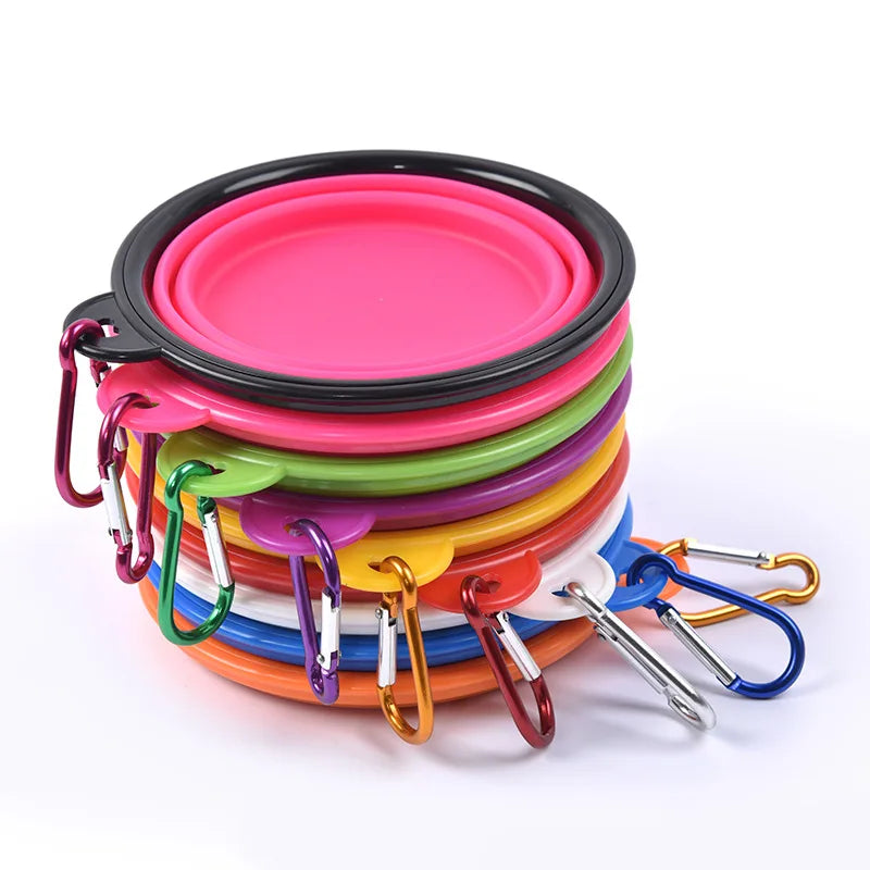 350ml Collapsible Pet Folding Silicone Bowl