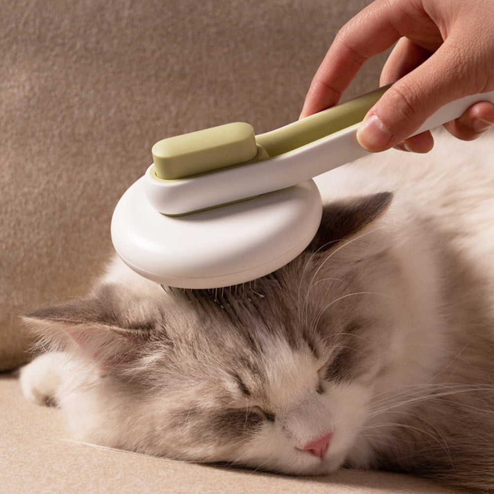 Round Hair Brush with Massage for Pets